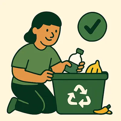 Invierta en Axel Echo: tecnología verde escalable con impacto 33 - Axel Echo – Imagen de acción ecológica Persona que completa una tarea ecológica y gana una insignia de hoja
