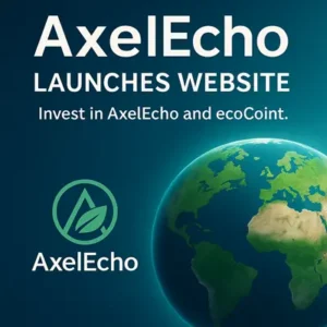 Digital illustration showing AxelEcho's planet-focused launch