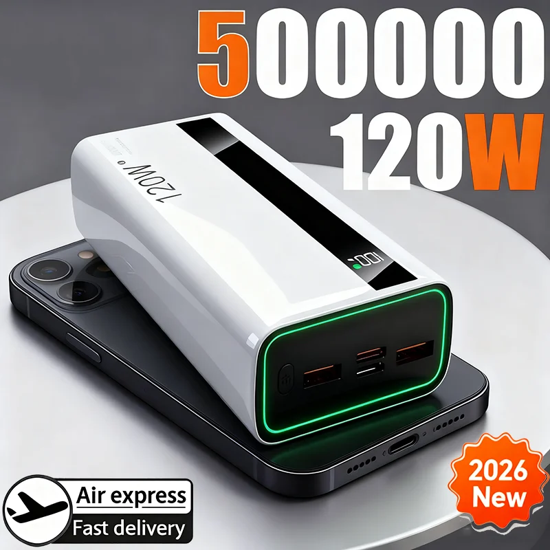 120W 500000mAh High Capacity Power Bank Super Fast Charge Digital Display Power Bank For iPhone 16 15 Xiaomi Samsung Xiaomi 2025 - AliExpress 1 - Axel Echo – Eco Action Image 120W 500000mAh High Capacity Power Bank Super Fast Charge Digital Display Power Bank For iPhone 16 15 Xiaomi Samsung Xiaomi 2025 - AliExpress