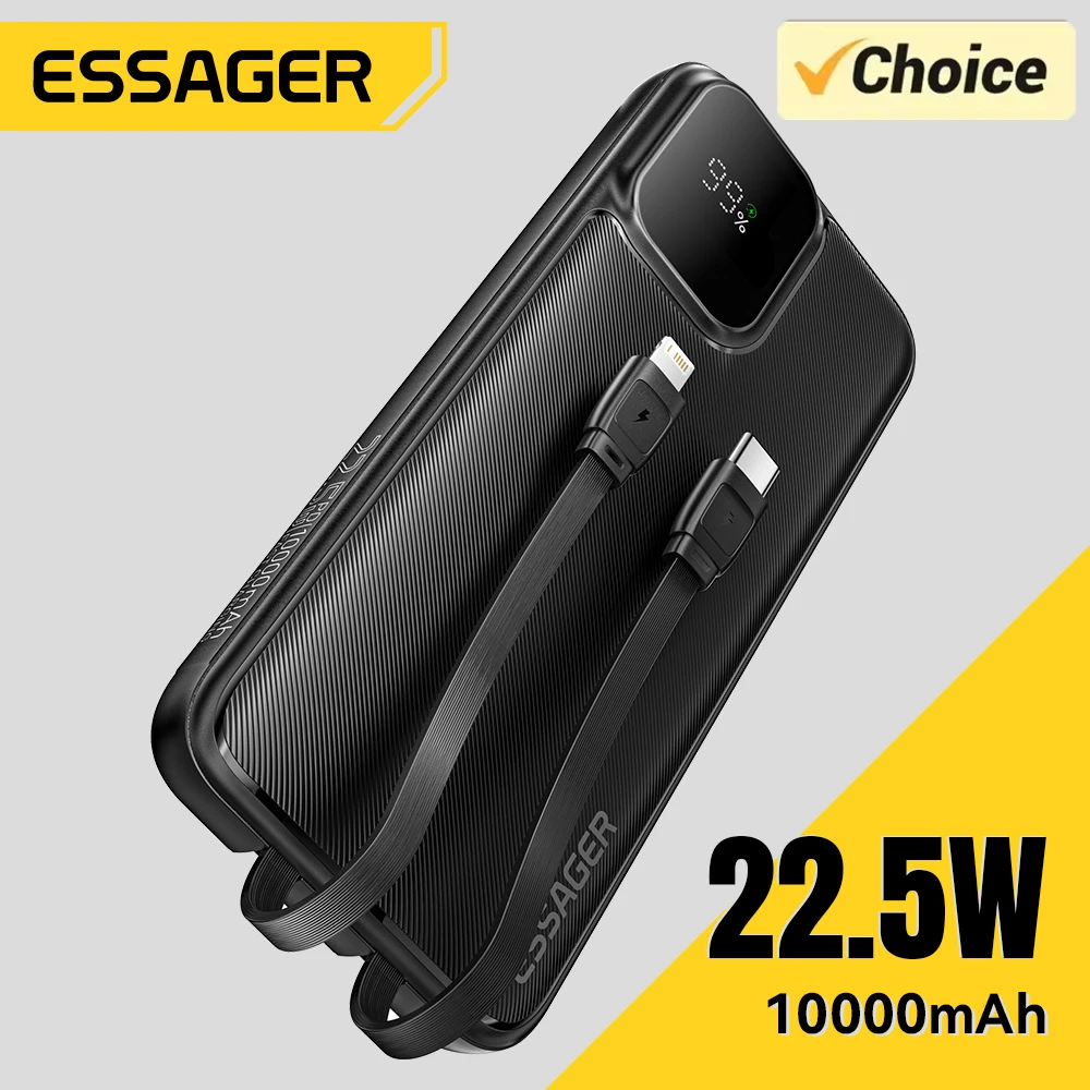 Essager 20000mAh Dual Cable Power Bank Fast Charging Portable Power Bank for iPhone 16 15 Pro Max Xiaomi PD 20W External Battery - AliExpress 1 - Axel Echo – Eco Action Image Essager 20000mAh Dual Cable Power Bank Fast Charging Portable Power Bank for iPhone 16 15 Pro Max Xiaomi PD 20W External Battery - AliExpress