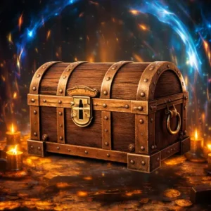 AxelEco wooden chest used as a reward container